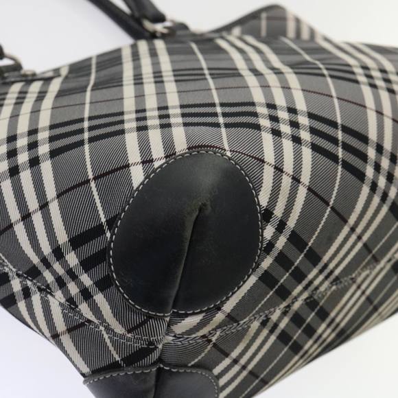BURBERRY Nova Check Blue Label Tote Bag Nylon Black Auth ep1077 - Picture 16 of 16